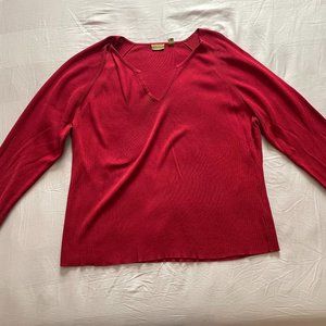 Red Plus Size (1X) Caslon Long-Sleeved Top